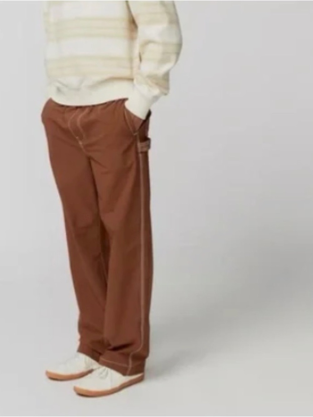 Urban Outfitters Brown Cargo Streetwear Pants Pull On Skater Men’s Pants Sma